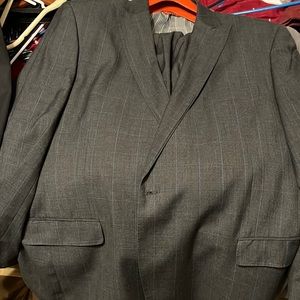 Blue checkered suit.